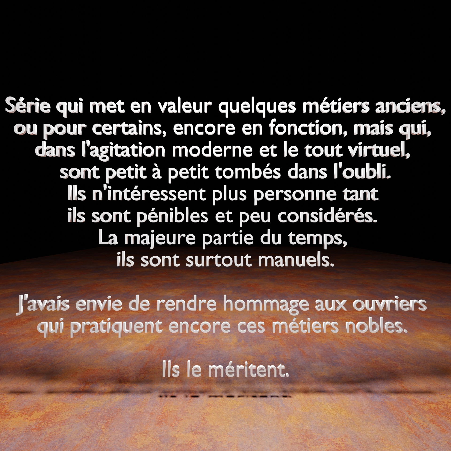 LES METIERS OUBLIES - Introduction